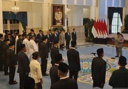 Presiden Prabowo melantik pejabat baru, Rabu (8/10/2025).