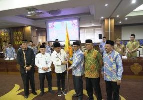 Gubernur Kalteng, Agustiar Sabran, melepas keberangkatan kafilah Kalteng ke Kota Kendari, Sulawesi Tenggara, untuk mengikuti STQH Tingkat Nasional ke-28.